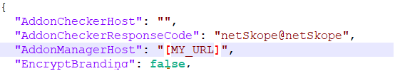 JSON configuration modification